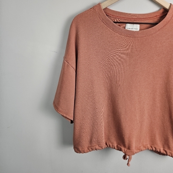 American Eagle Short Sleeve Crewneck Sweatshirt Sweater Medium - Picture 2 of 7